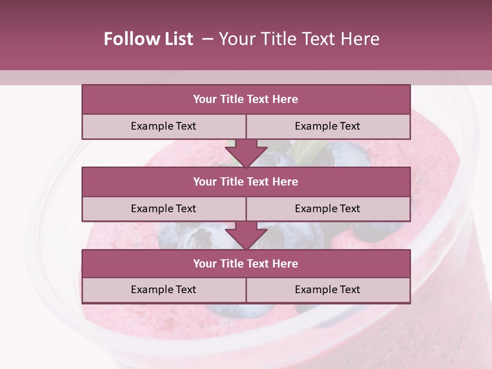 Smoothie Drink Blueberry PowerPoint Template