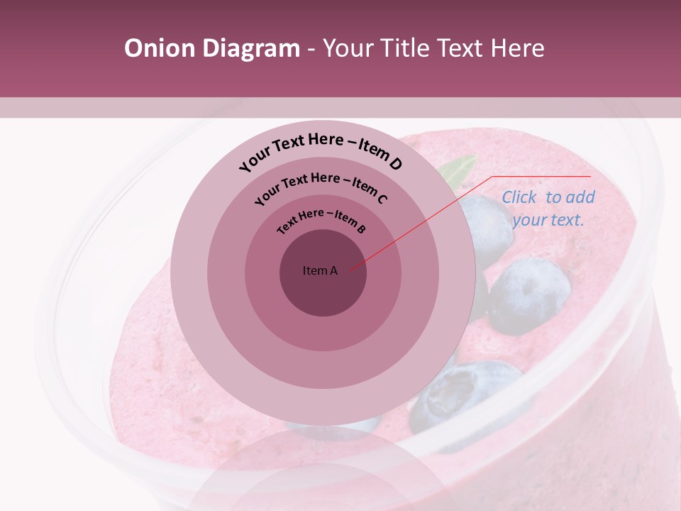 Smoothie Drink Blueberry PowerPoint Template