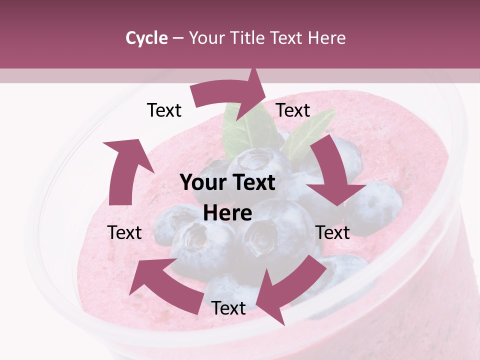 Smoothie Drink Blueberry PowerPoint Template
