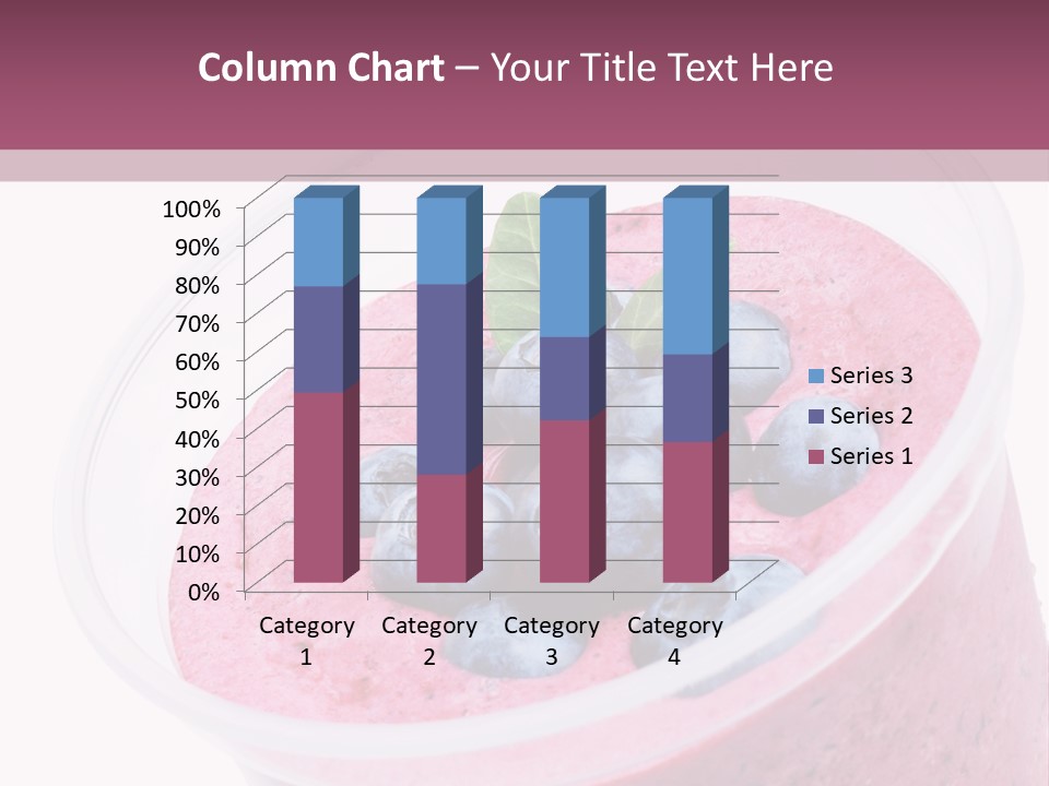 Smoothie Drink Blueberry PowerPoint Template
