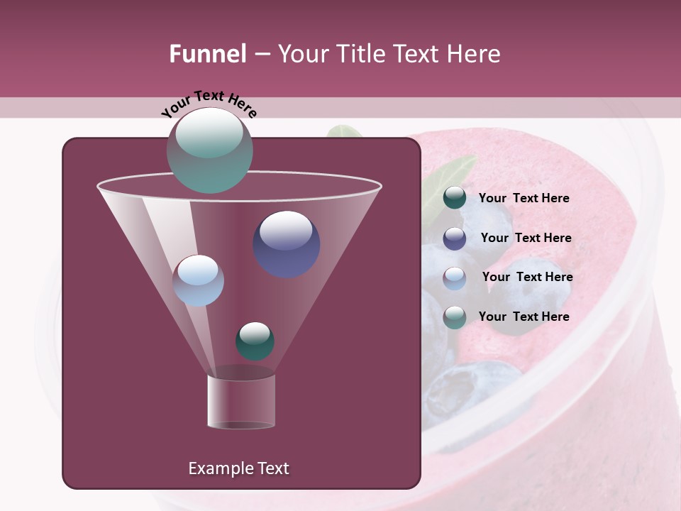 Smoothie Drink Blueberry PowerPoint Template