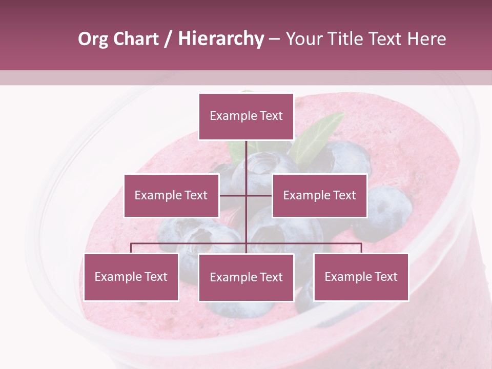 Smoothie Drink Blueberry PowerPoint Template