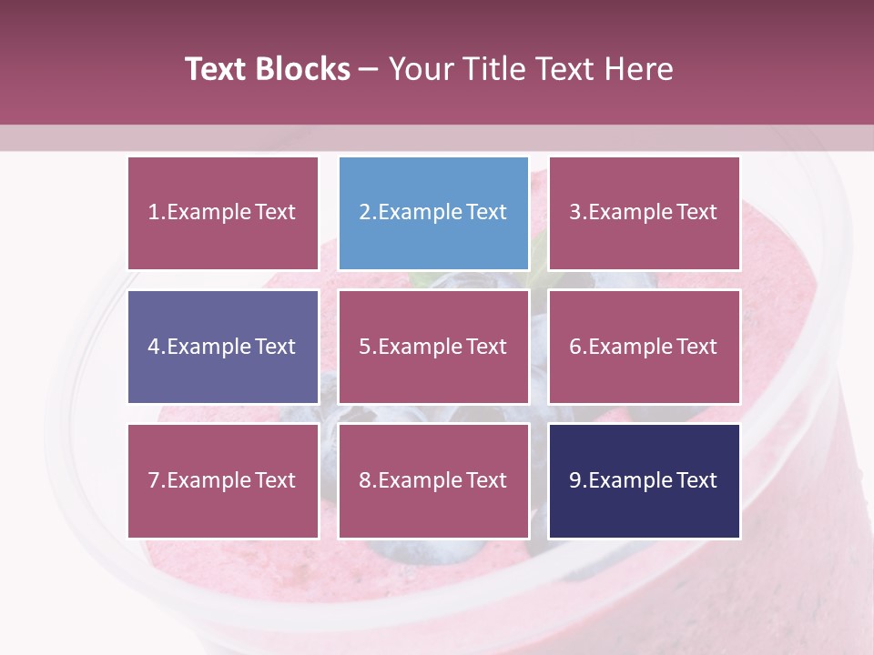 Smoothie Drink Blueberry PowerPoint Template