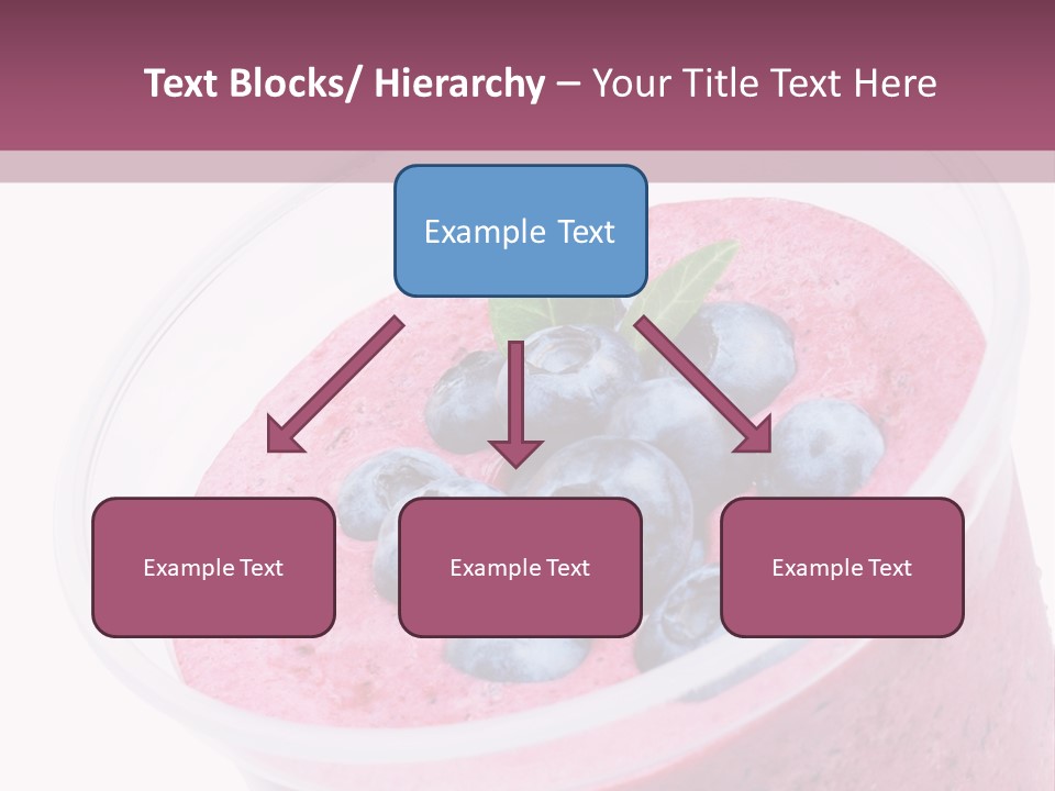 Smoothie Drink Blueberry PowerPoint Template
