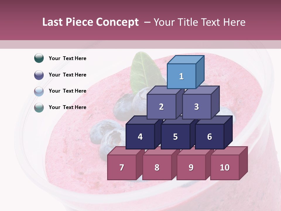 Smoothie Drink Blueberry PowerPoint Template