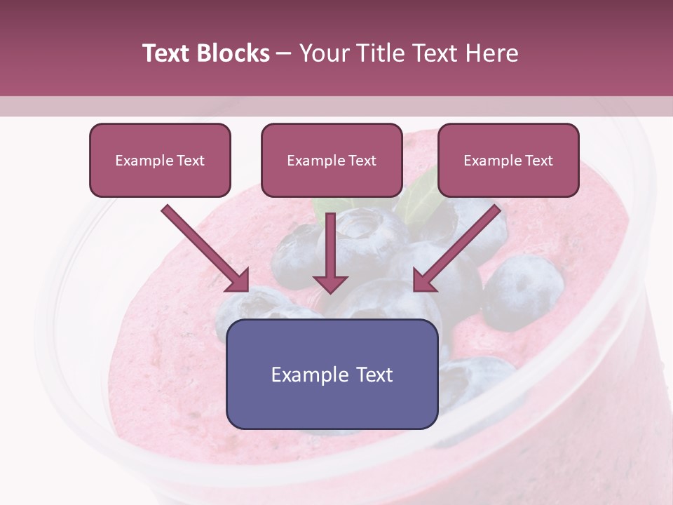 Smoothie Drink Blueberry PowerPoint Template