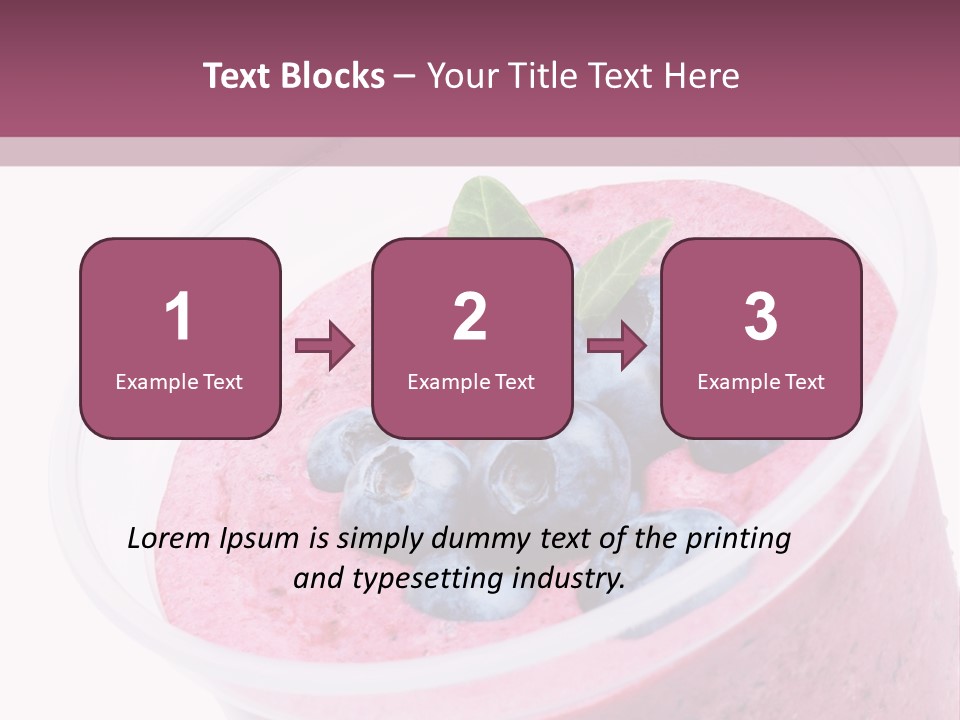 Smoothie Drink Blueberry PowerPoint Template