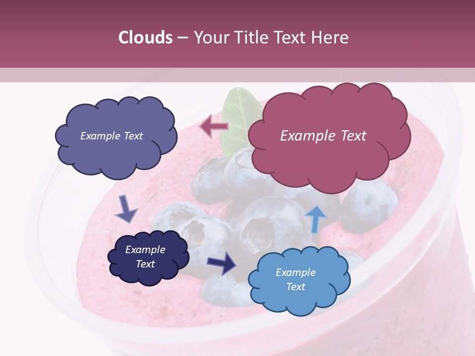 Smoothie Drink Blueberry PowerPoint Template