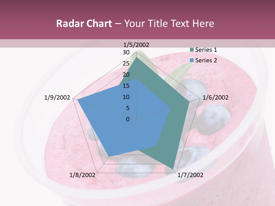 Smoothie Drink Blueberry PowerPoint Template