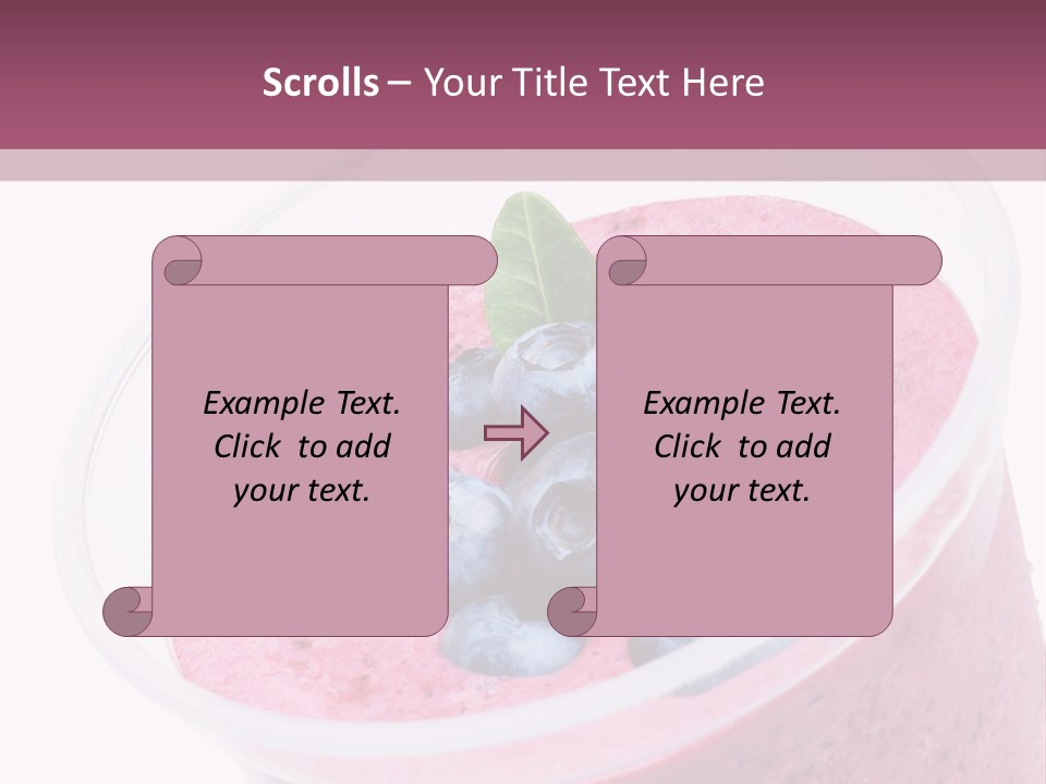 Smoothie Drink Blueberry PowerPoint Template
