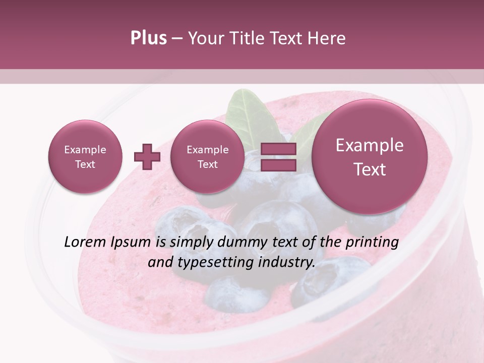 Smoothie Drink Blueberry PowerPoint Template