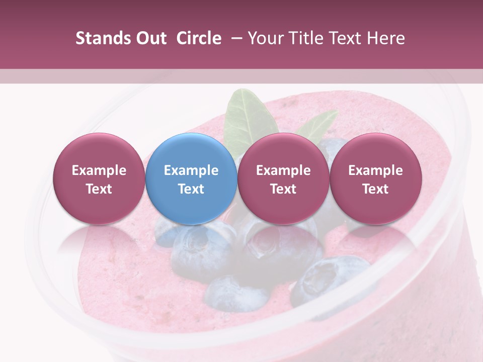 Smoothie Drink Blueberry PowerPoint Template