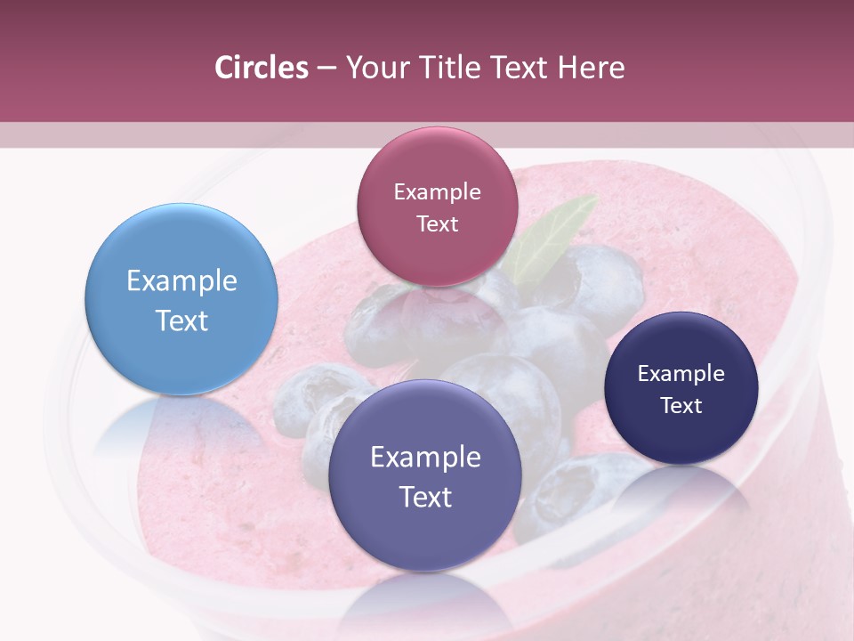 Smoothie Drink Blueberry PowerPoint Template
