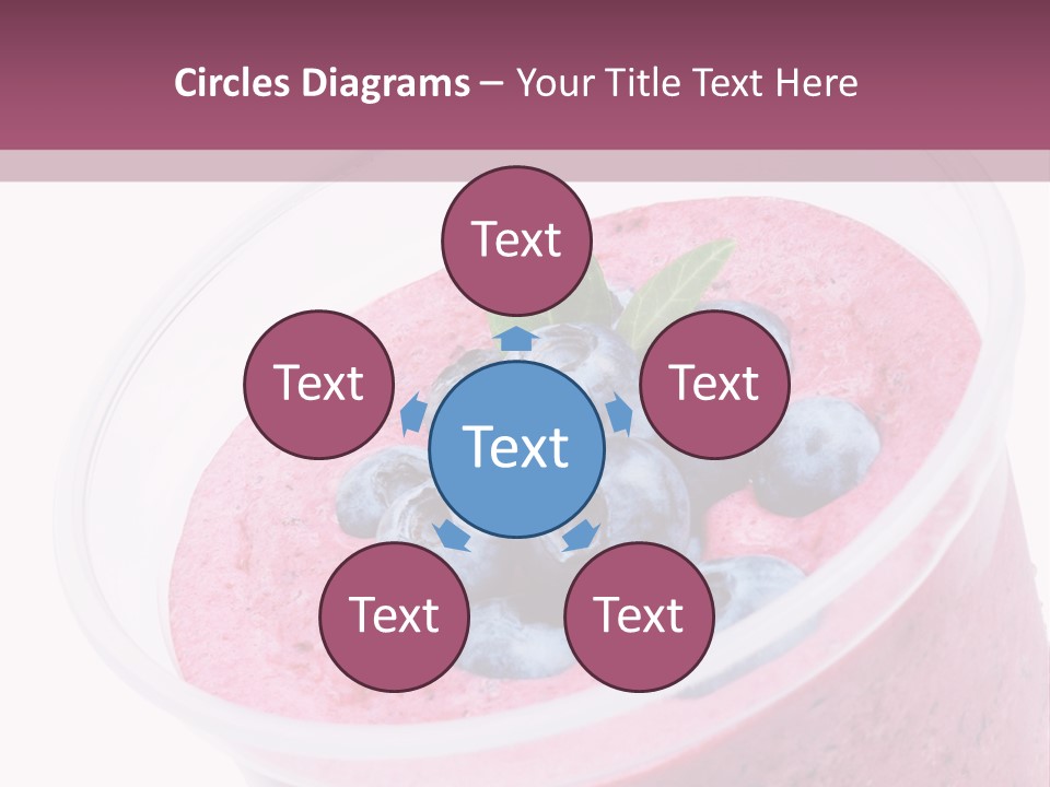 Smoothie Drink Blueberry PowerPoint Template