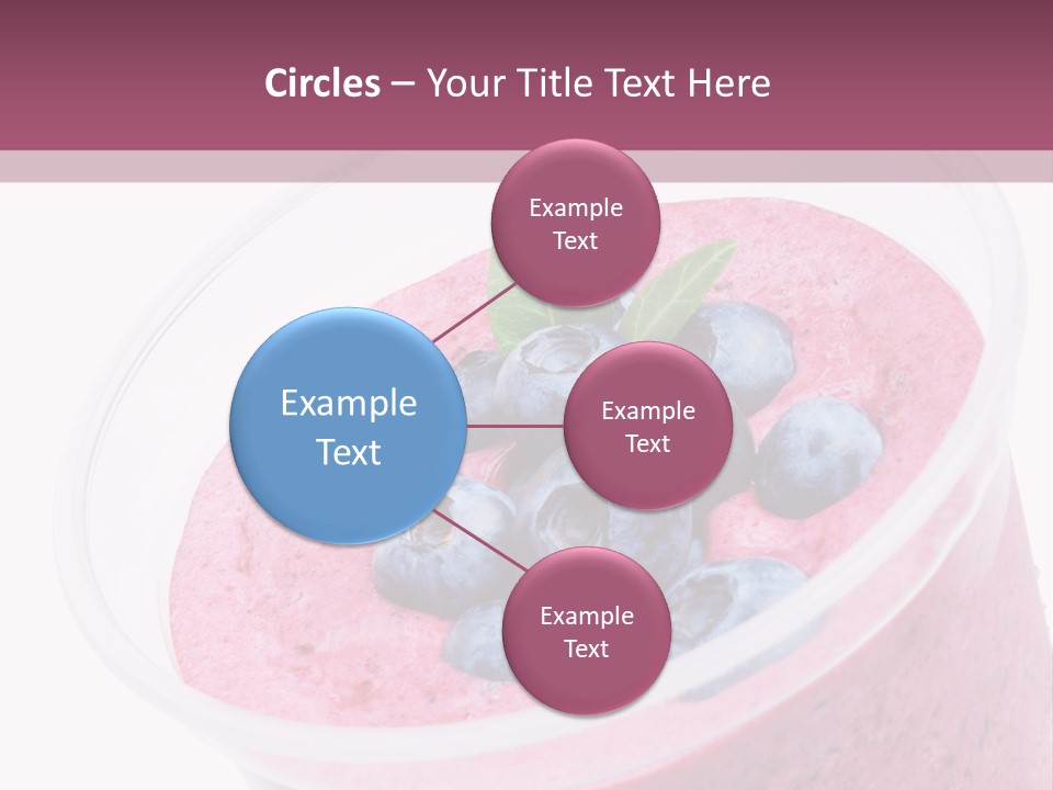 Smoothie Drink Blueberry PowerPoint Template