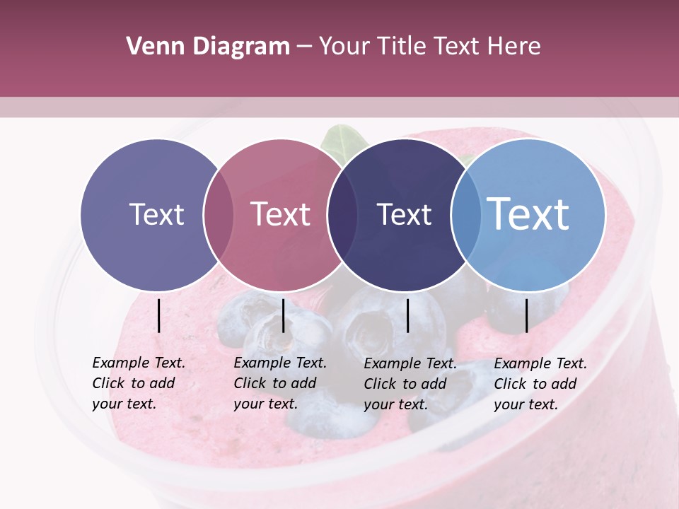 Smoothie Drink Blueberry PowerPoint Template