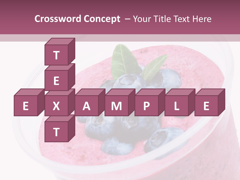 Smoothie Drink Blueberry PowerPoint Template