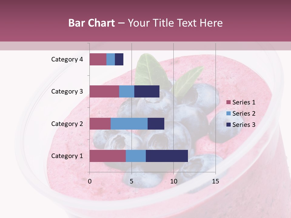 Smoothie Drink Blueberry PowerPoint Template