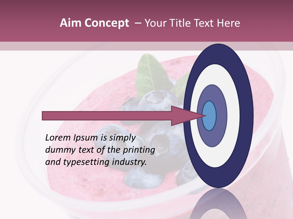 Smoothie Drink Blueberry PowerPoint Template
