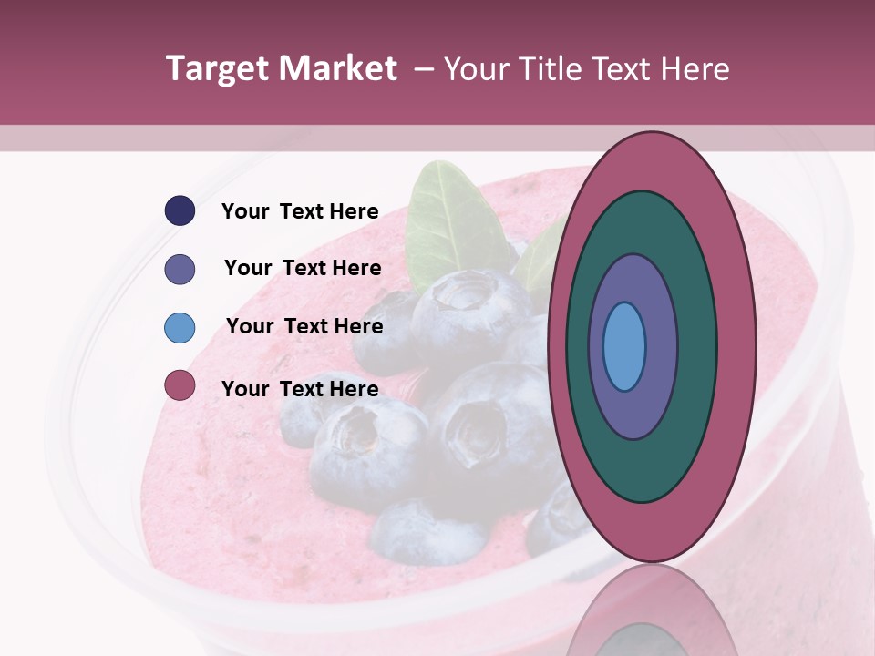 Smoothie Drink Blueberry PowerPoint Template