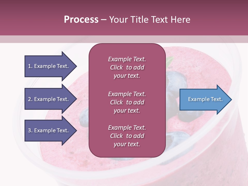 Smoothie Drink Blueberry PowerPoint Template