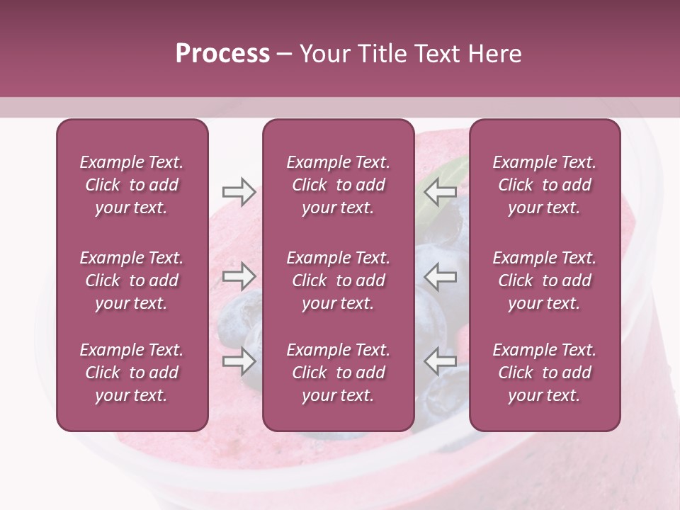 Smoothie Drink Blueberry PowerPoint Template