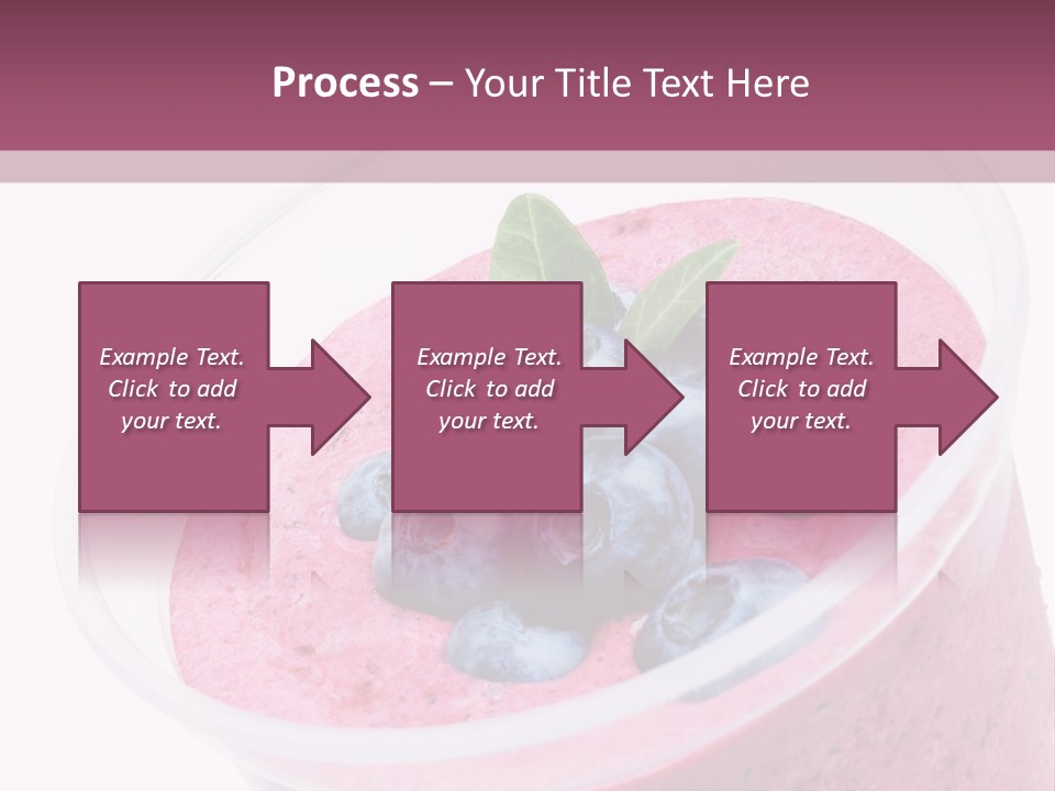 Smoothie Drink Blueberry PowerPoint Template
