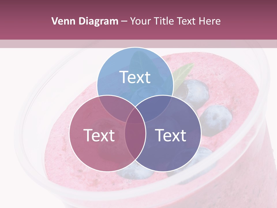 Smoothie Drink Blueberry PowerPoint Template