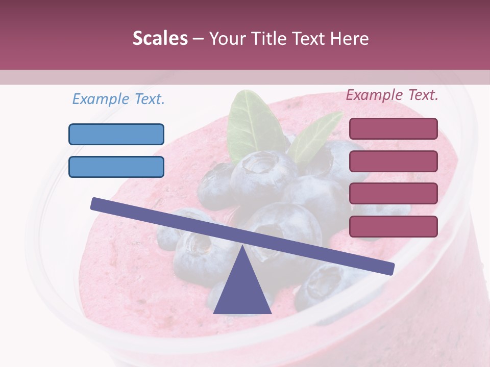 Smoothie Drink Blueberry PowerPoint Template