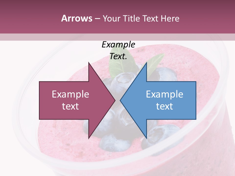 Smoothie Drink Blueberry PowerPoint Template