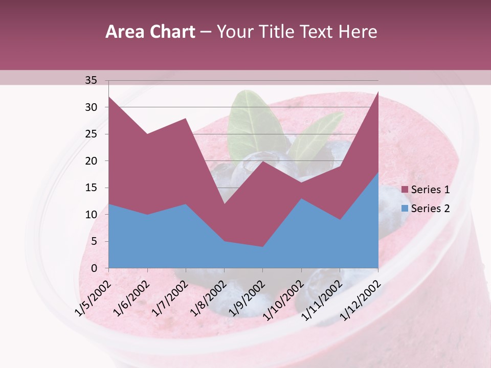Smoothie Drink Blueberry PowerPoint Template