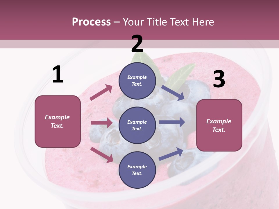 Smoothie Drink Blueberry PowerPoint Template