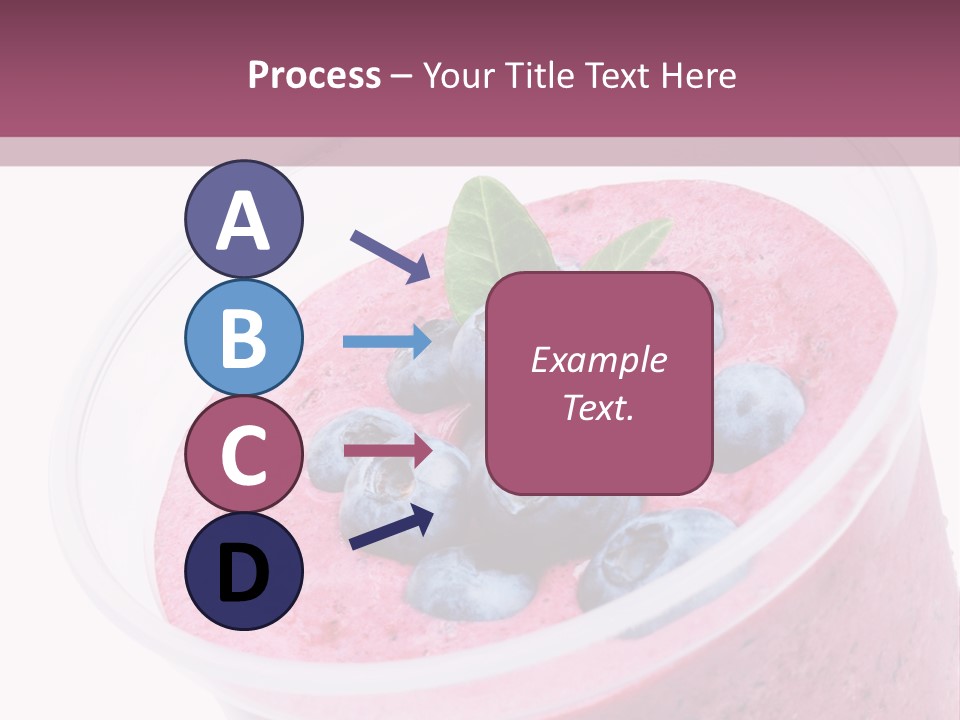 Smoothie Drink Blueberry PowerPoint Template