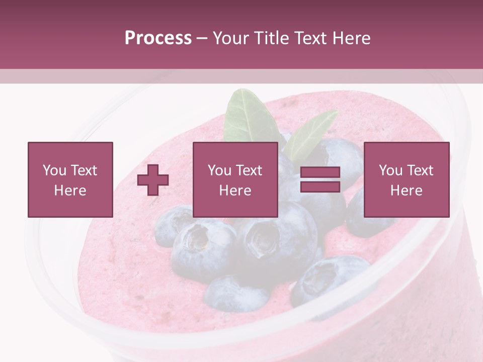 Smoothie Drink Blueberry PowerPoint Template