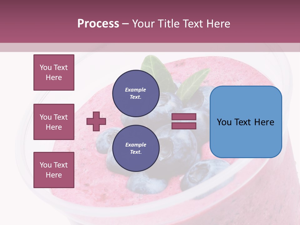Smoothie Drink Blueberry PowerPoint Template