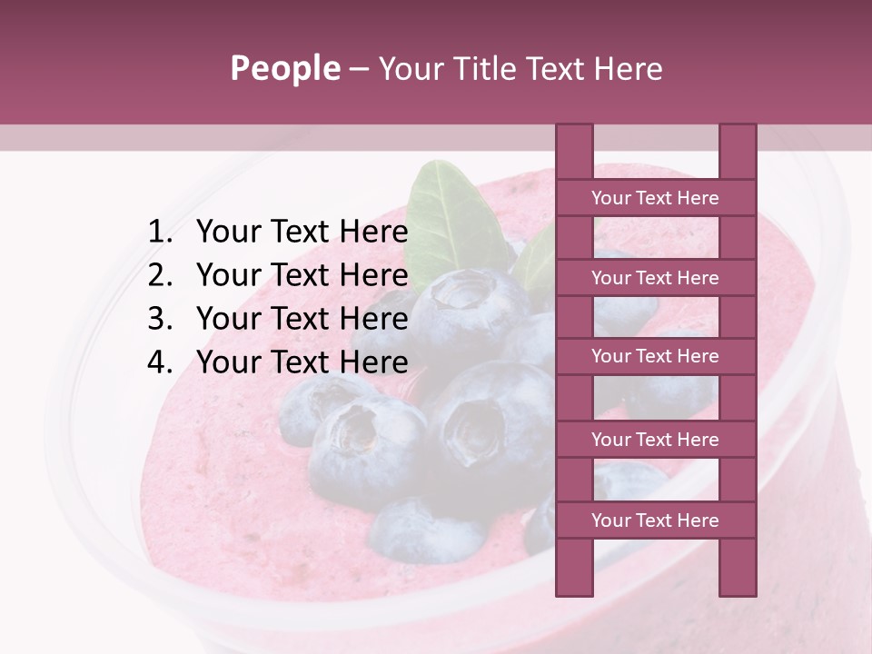 Smoothie Drink Blueberry PowerPoint Template