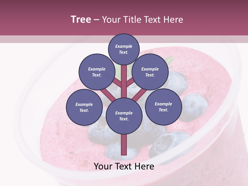 Smoothie Drink Blueberry PowerPoint Template