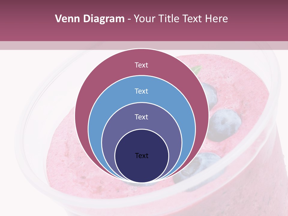 Smoothie Drink Blueberry PowerPoint Template