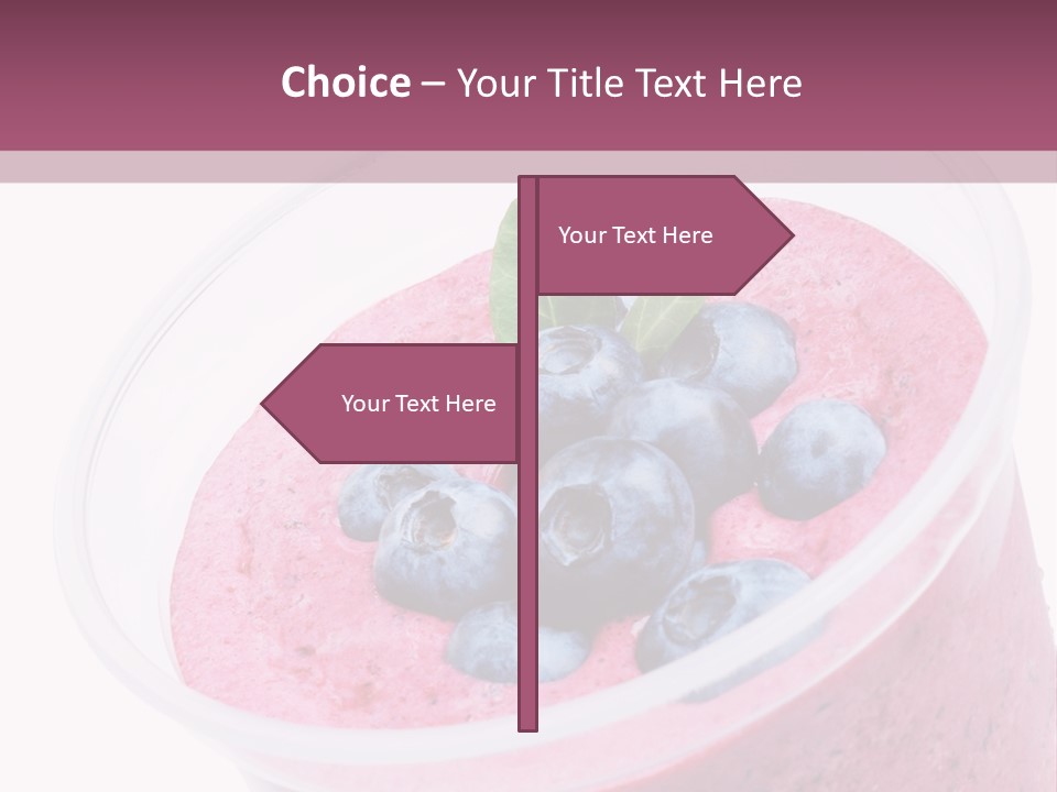 Smoothie Drink Blueberry PowerPoint Template