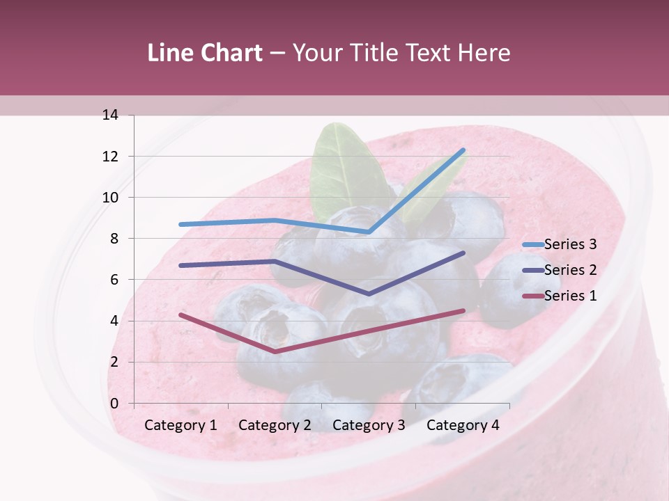 Smoothie Drink Blueberry PowerPoint Template