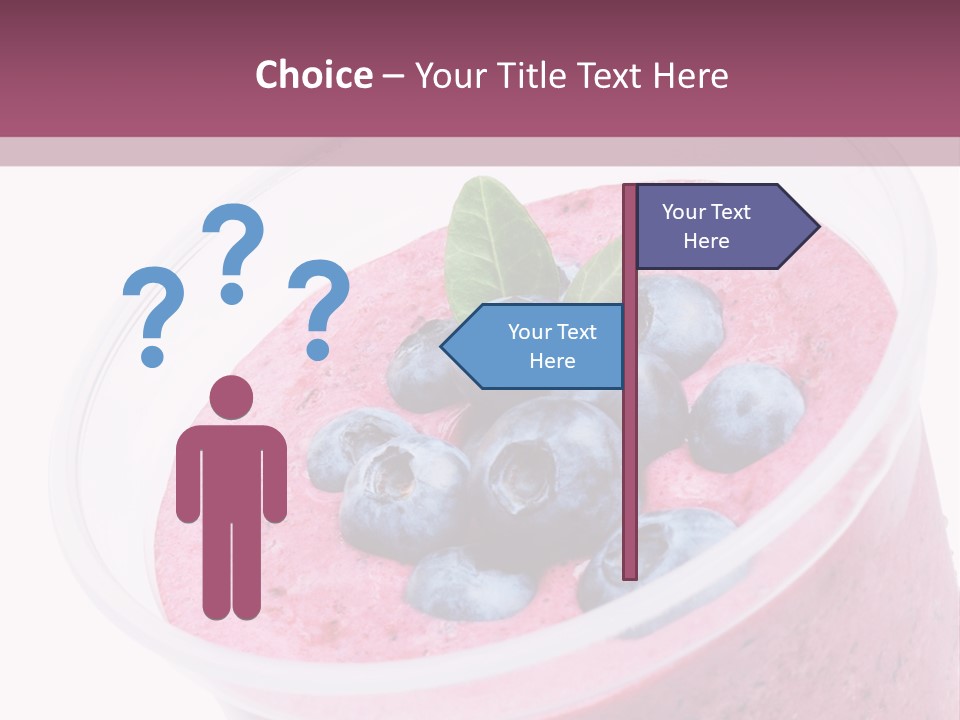 Smoothie Drink Blueberry PowerPoint Template