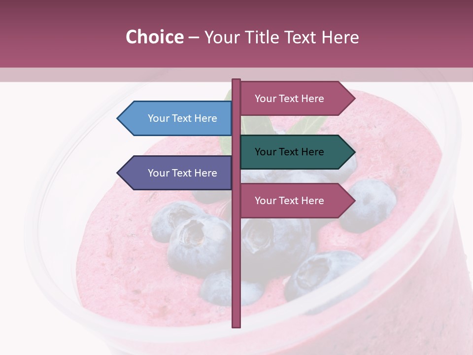 Smoothie Drink Blueberry PowerPoint Template