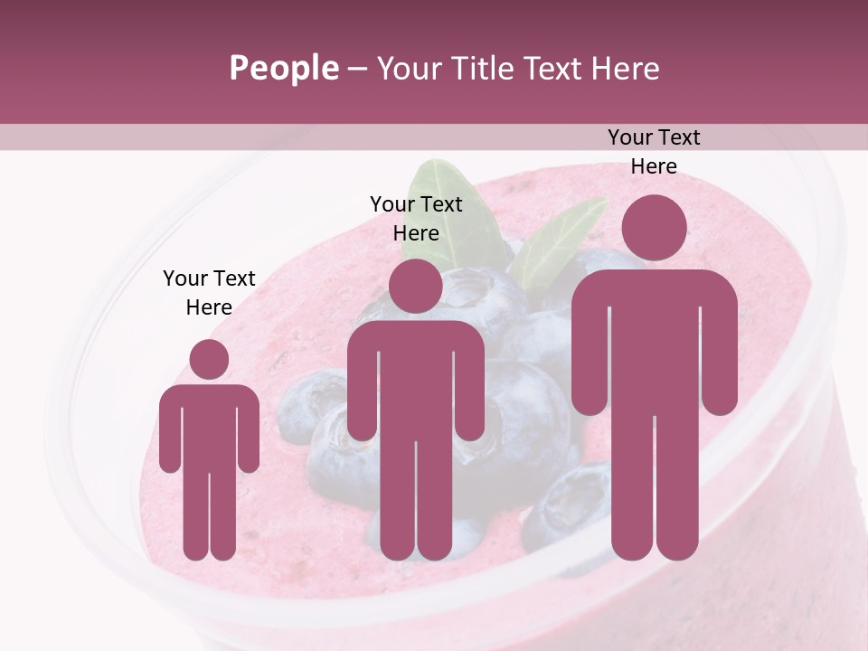 Smoothie Drink Blueberry PowerPoint Template