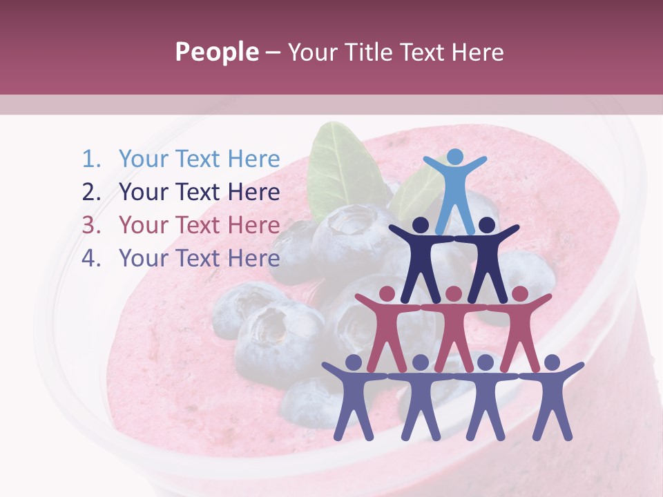 Smoothie Drink Blueberry PowerPoint Template