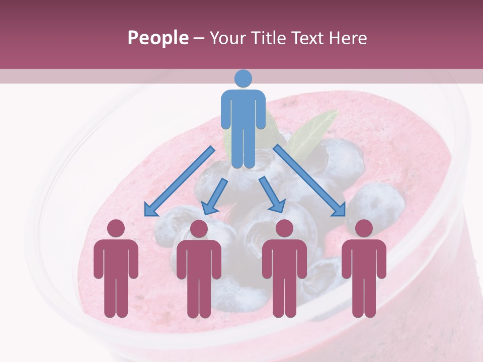 Smoothie Drink Blueberry PowerPoint Template