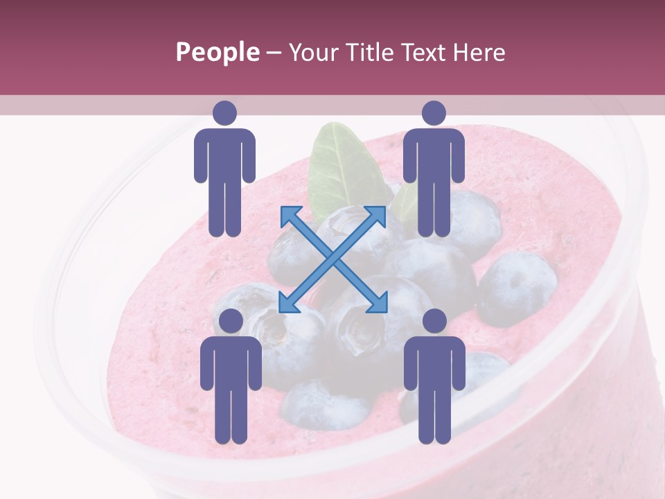 Smoothie Drink Blueberry PowerPoint Template