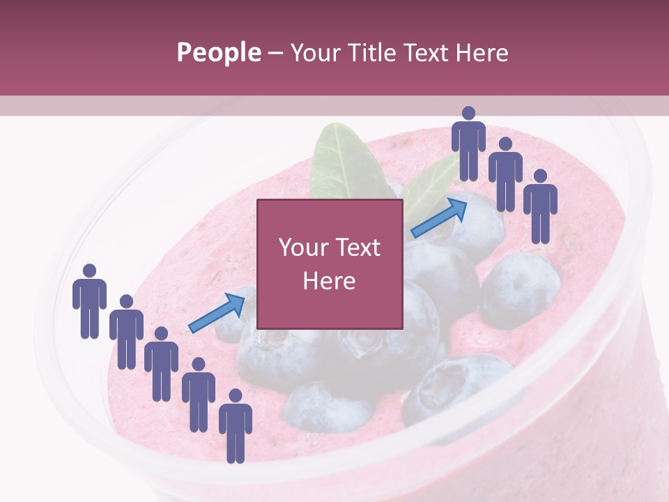 Smoothie Drink Blueberry PowerPoint Template