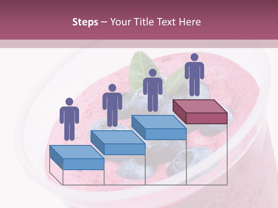 Smoothie Drink Blueberry PowerPoint Template