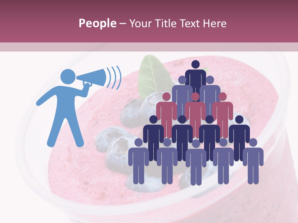 Smoothie Drink Blueberry PowerPoint Template
