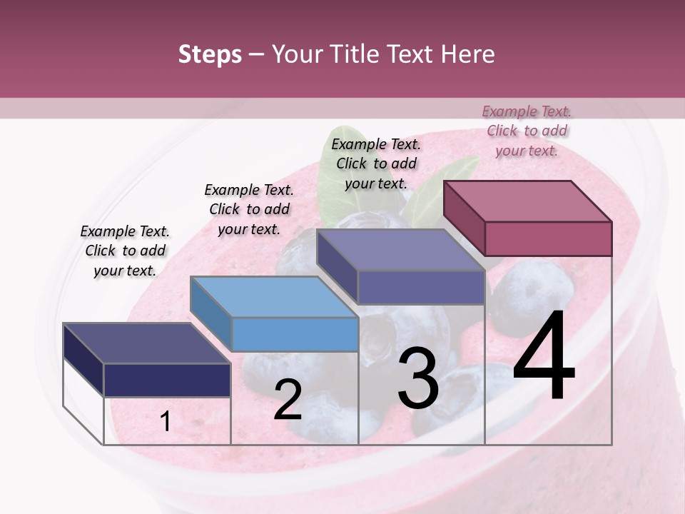 Smoothie Drink Blueberry PowerPoint Template